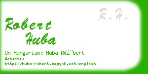 robert huba business card